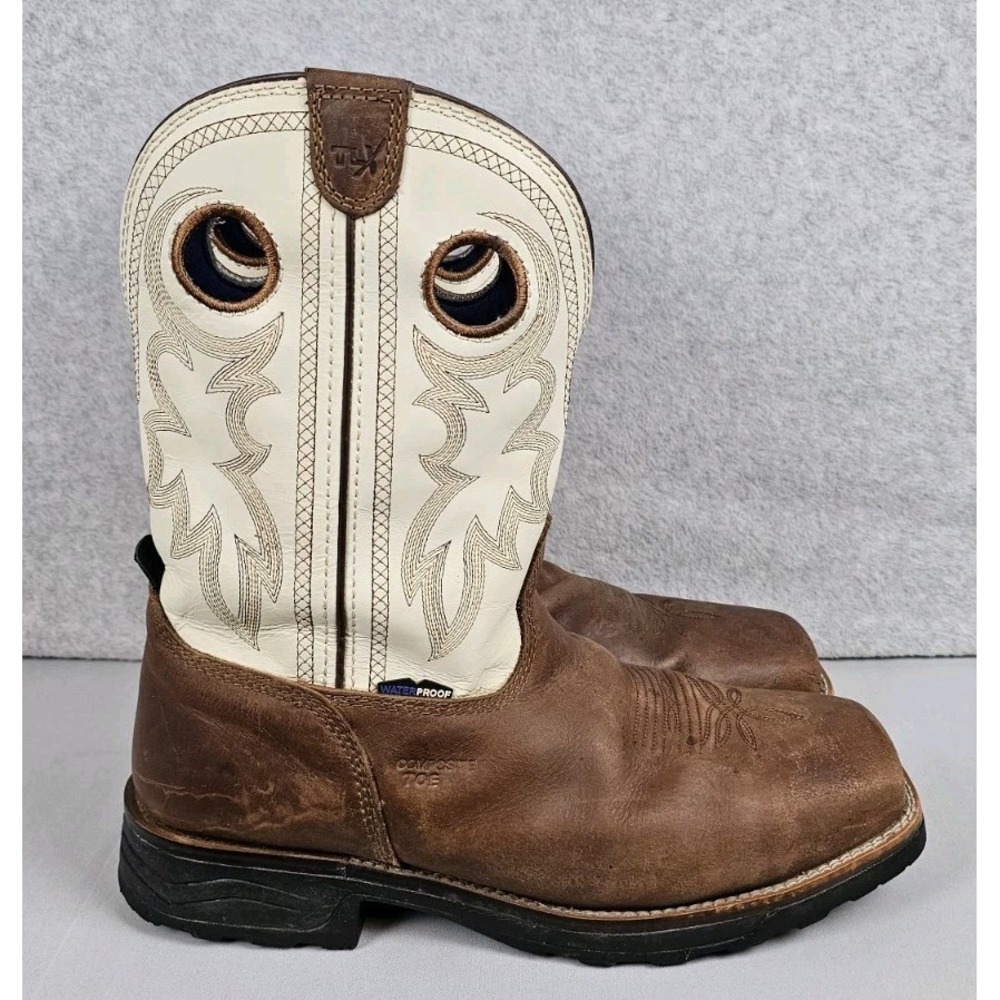 Tony Lama Fireball Mens Composite Toe Waterproof Work Boot Size 11.5 EE TW3302